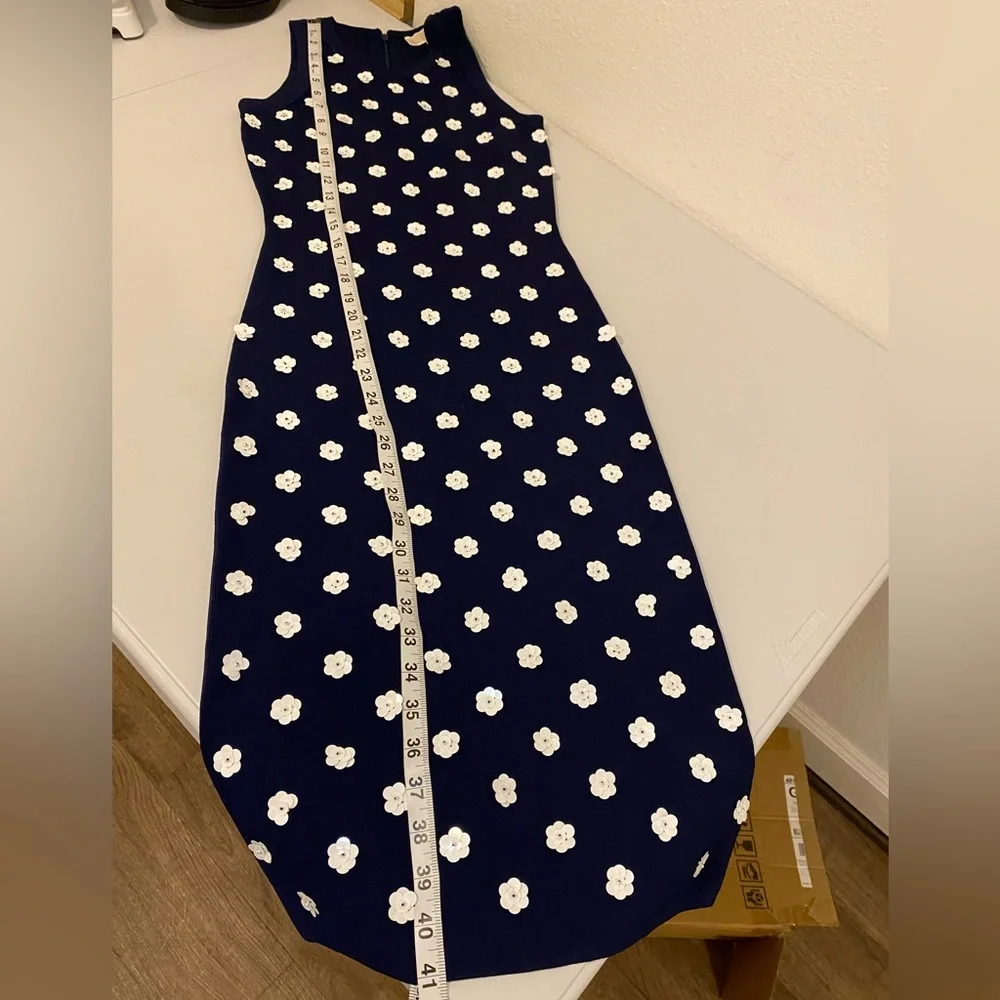 Michael Kors Blue and White Bodycon Dress Women Size XS